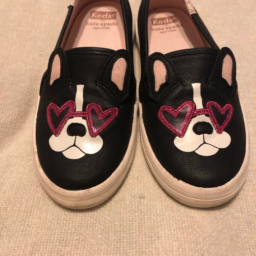 Keds Kate Spade French bulldog shoes little kid size 12